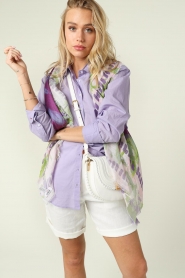 Moment Amsterdam |  Scarf with print Tie-dye | purple  | Picture 2
