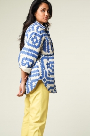 Second Female |  Oversized jacket with print Luna | Blue   | Picture 7