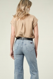 Alter Ego |  Suede blouse Mia | beige  | Picture 6