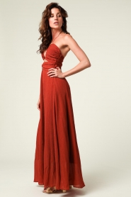 Magali Pascal |  Cut-out maxi dress Mayra | rust brown  | Picture 7