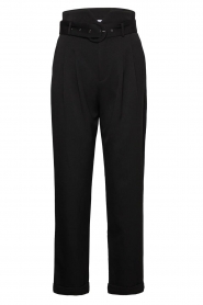 Suncoo |  Belted trousers Jake | black  | Picture 1