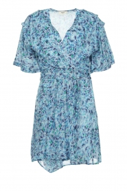 Suncoo |  Mini dress with flower print Ceren | blue   | Picture 1