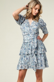 Suncoo |  Ruffled dress Cira | blue  | Picture 6