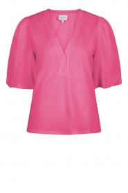 Dante 6 |  Puff sleeve top Ebony | pink  | Picture 1