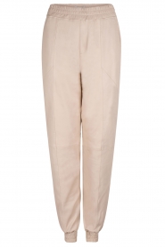  Leather stretchjogger Kuno | natural