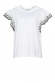 Twinset |  Poplin top with lace Filou | white