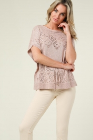 Twinset |  Poncho jumper with lurex Noelle | pink  | Picture 6