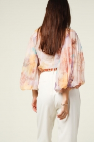 Kocca |  Transparant blouse Braxin | pink | Picture 7