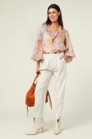 Kocca |  Transparant blouse Braxin | pink | Picture 3