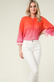 Freebird |  Ombre printed top Ubele | orange  | Picture 6