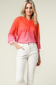 Freebird |  Ombre printed top Ubele | orange  | Picture 4