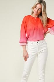 Freebird |  Ombre printed top Ubele | orange  | Picture 7