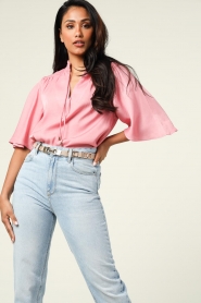 Freebird |  Stand-up neck top Sun | pink  | Picture 6