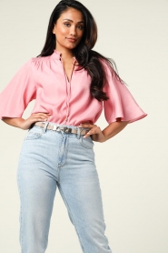 Freebird |  Stand-up neck top Sun | pink  | Picture 7
