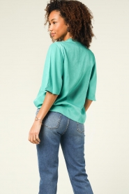 Freebird |  Stand-up-neck top Sun | green  | Picture 8