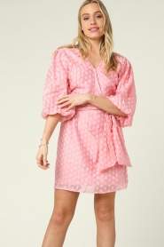 Aaiko |  Dress with balloon sleeves Bailey | pink  | Picture 5