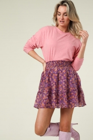 Aaiko |  Floral skirt Canya | pink  | Picture 5