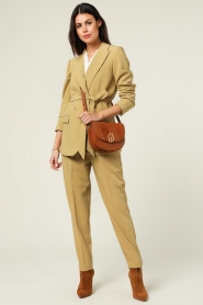 Aaiko |  Blazer with tie belt Perize | camel  | Picture 3
