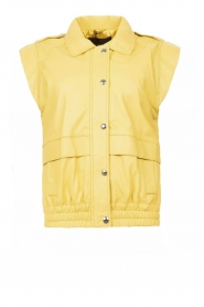  Limited Edition: Leather waistcoat Shirley | yellow