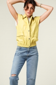 STUDIO AR |  Limited Edition: Leather waistcoat Shirley | yellow  | Picture 4