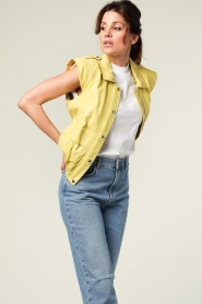 STUDIO AR |  Limited Edition: Leather waistcoat Shirley | yellow  | Picture 2