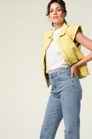 STUDIO AR |  Limited Edition: Leather waistcoat Shirley | yellow  | Picture 5