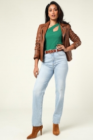 Copenhagen Muse |  One-shoulder stretchtop Siv | green  | Picture 3