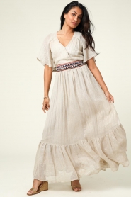 Louizon |  Maxi dress Kat | natural  | Picture 5