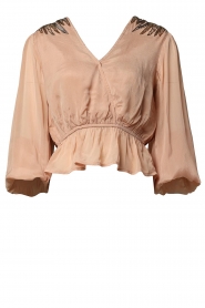 Louizon |  Top with sequins Airbag | nude  | Picture 1