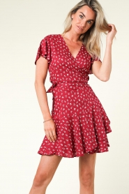 Lollys Laundry |  Floral wrap dress Miranda | red  | Picture 4