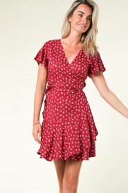 Lollys Laundry |  Floral wrap dress Miranda | red  | Picture 5