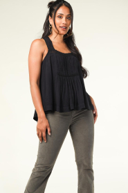Lollys Laundry |  Top with openwork details Newton | black  | Picture 4