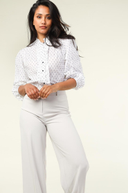 Lollys Laundry |  Blouse with ruffles Perth | white  | Picture 2