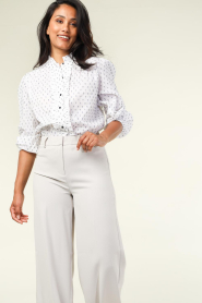 Lollys Laundry |  Blouse with ruffles Perth | white  | Picture 5