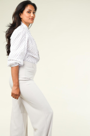 Lollys Laundry |  Blouse with ruffles Perth | white  | Picture 6
