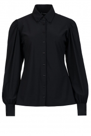 D-ETOILES CASIOPE | Travelwear blouse met pofmouwen Doris | zwart 