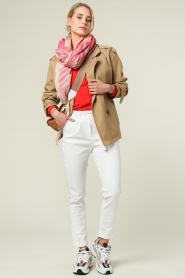 D-ETOILES CASIOPE | Travelwear blouse met pofmouwen Doris | rood   | Afbeelding 3