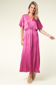 Second Female |  Silk maxi dress Vuota | pink  | Picture 4