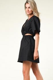 Second Female |  Poplin dress with cut-outs Dagny | black  | Picture 7