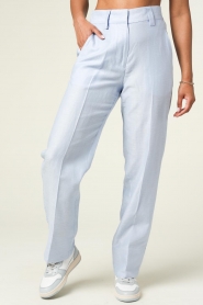 Second Female |  Linen trousers Liah | blue   | Picture 4