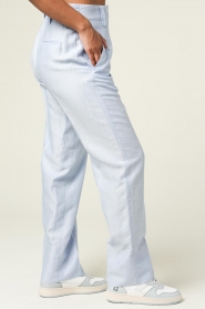 Second Female |  Linen trousers Liah | blue   | Picture 5