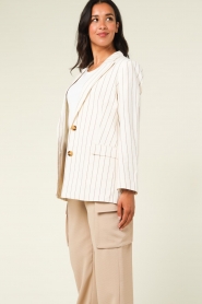 Second Female |  Striped linen blazer Spigato | natural  | Picture 9