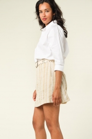 Aaiko :  Skirt with embroidery Cissa | natural - img7