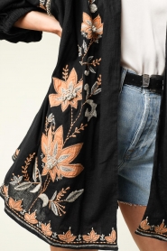 Scarlett Poppies |  Tunic with embroidery Lotus | black  | Picture 9