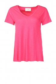 American Vintage |  Basic V-neck T-shirt Jacksonville | pink  | Picture 1