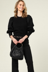 Depeche :  Leather handbag Loop | black - img3