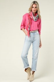 Moment Amsterdam |  Cotton blouse Laura | pink  | Picture 3