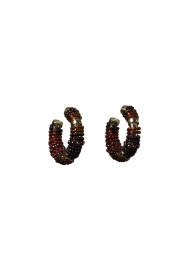 Barong Barong |  Earrings Saphira Beads small | brown  | Picture 1