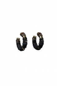 Barong Barong |  Earrings Saphira Beads small | black
