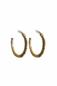 Barong Barong |  Earrings Saphira Full Moon Gemstones medium | gold